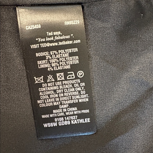 Ted Baker Elegant Black and Pink Floral Dress NWOT - Picture 12 of 12